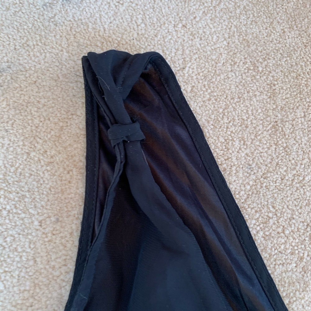Black button down romper - Picture 4 of 4